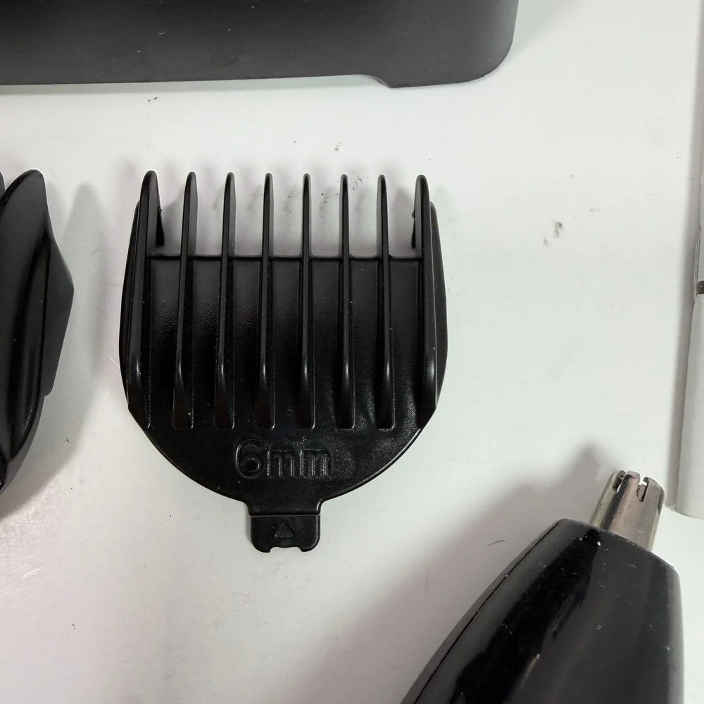 Hatteker RFC-598 Hair Clipper Grooming Kit Attachments Base Manual IPX7 Black